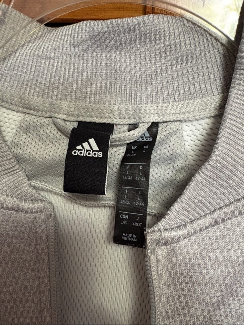 adidas Gray Full-Zip Performance Jacket - Picture 2 of 5